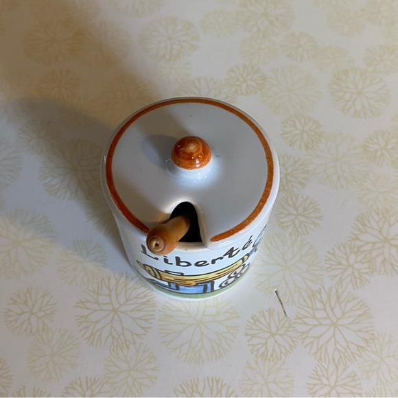 Vintage Maille lidded mustard jar with spoon made in France - Picture 6 of 7